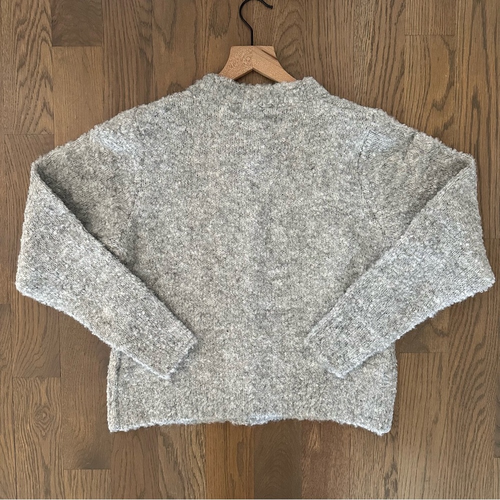 NWT Compañía Fantástica Ban.do Heart Button Boucle Cardigan in Grey Size Small - Picture 7 of 7